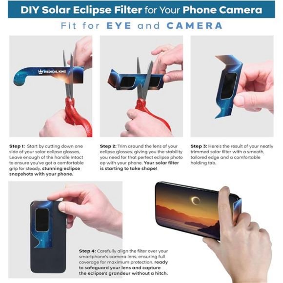 Solar Eclipse Glasses AAS Approved 2024 10 Pack CE and ISO Certified Safe Shades - Picture 2 of 8